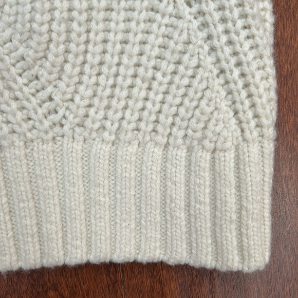 Madewell Everett Rib-Play Pullover Sweater in Antique Cream, Wool Alpaca, Size S - Picture 10 of 15
